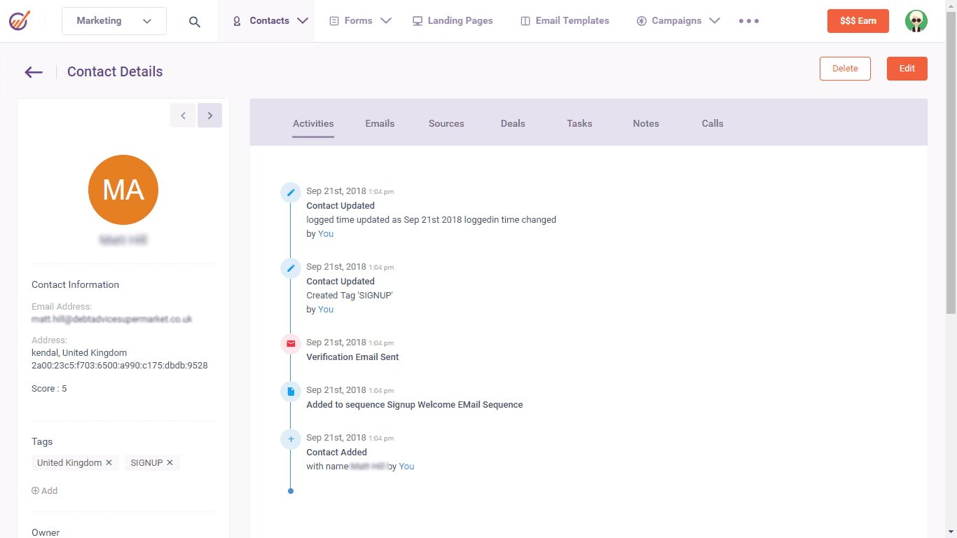 Marketing-Automatisierung bei EngageBay anhand eines Beispiels