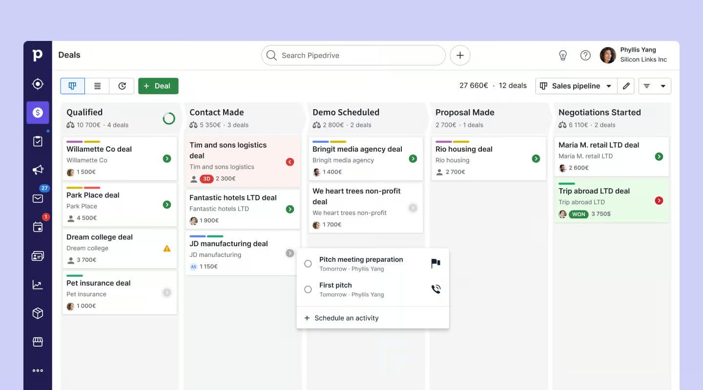 Pipedrive Verkaufspipelines