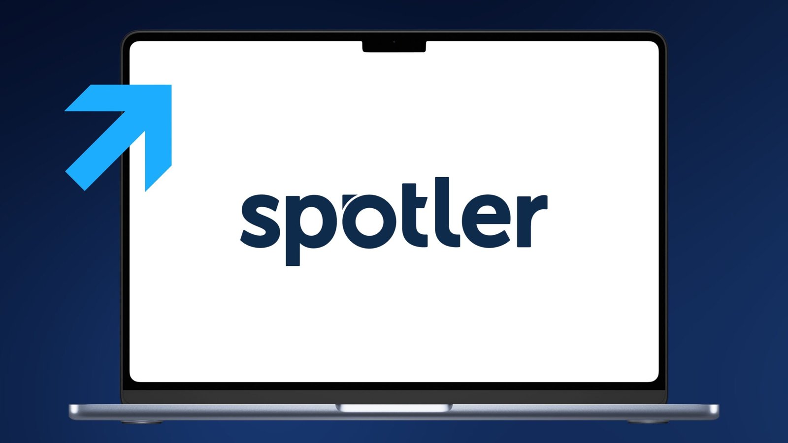 Logo von Spotler CRM mit weißem Hintergrund und blauen Ecken
