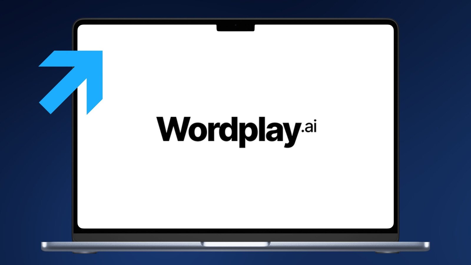 Logo von Wordplay.ai auf blauem Hintergrund